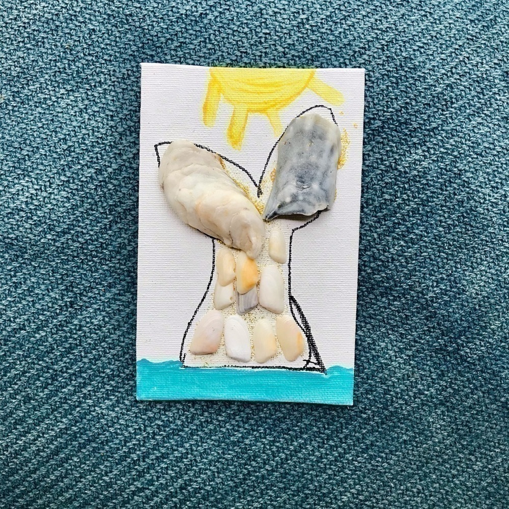 Custom handmade Mermaid Tail painting